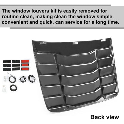 Solid Spare Fits 16-20 Honda Civic 2Dr Coupe Rear Window Scoop Louver Sun Guard Shade Cover
