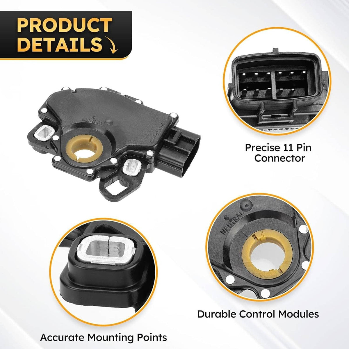 Solid Spare Neutral Safety Switch for Ford F150 F250 E150 E250 E350 Explorer 1L2Z7F293AA