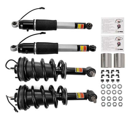 Solidspare 4Pcs Front Rear Shock Struts Assys For 2015-2020 GMC Sierra Cadillac Escalade