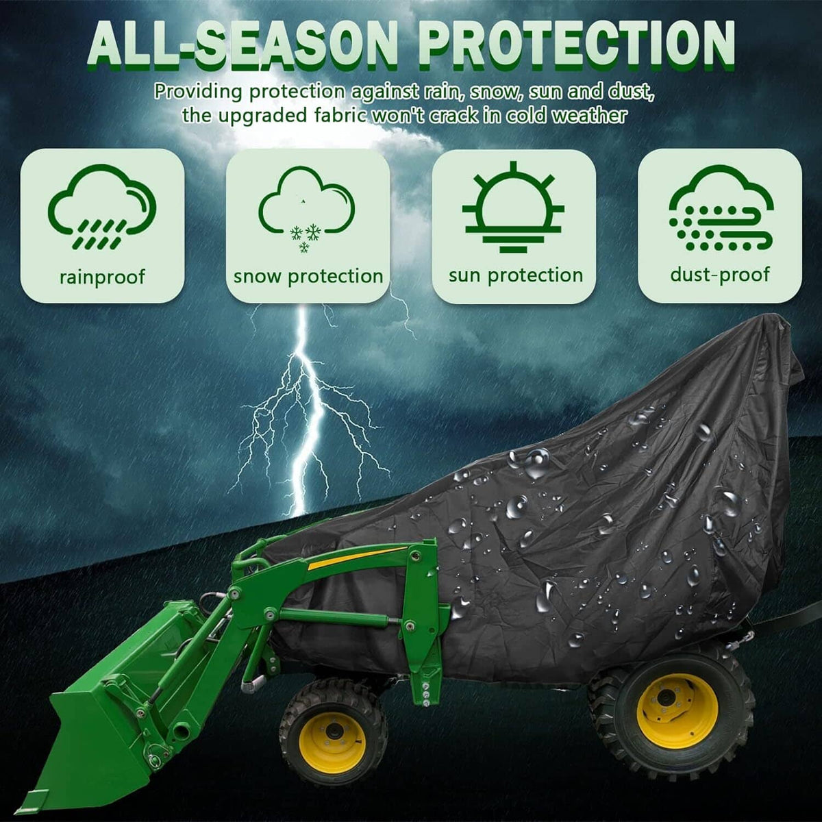 Solidspare LP95637 Classic Accessories Tractor Cover for John Deere Compact Utility Tractor