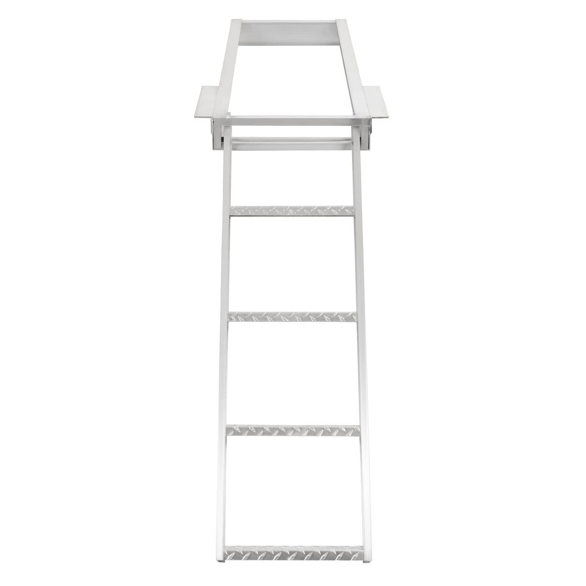 Solidspare 4 Step Pontoon Under Deck Boat Ladder Aluminum Under-Boat Mount , Silvery