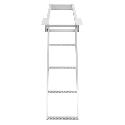 Solidspare 4 Step Pontoon Under Deck Boat Ladder Aluminum Under-Boat Mount , Silvery