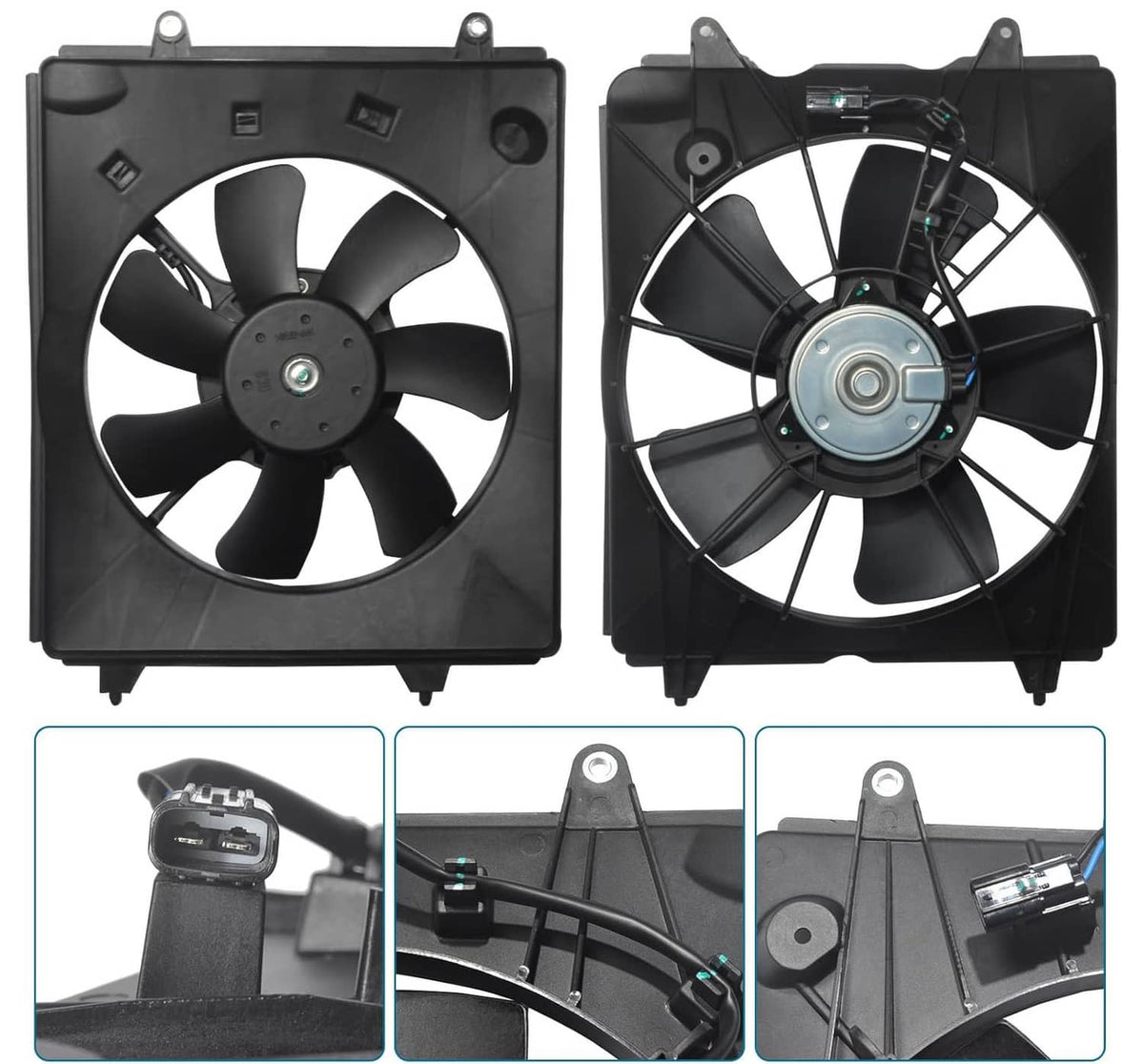 Solidspare Radiator Cooling Fans & AC Condenser Fan LH & RH For 2012-2016 Honda CR-V 2.4L