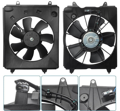 Solidspare Radiator Cooling Fans & AC Condenser Fan LH & RH For 2012-2016 Honda CR-V 2.4L