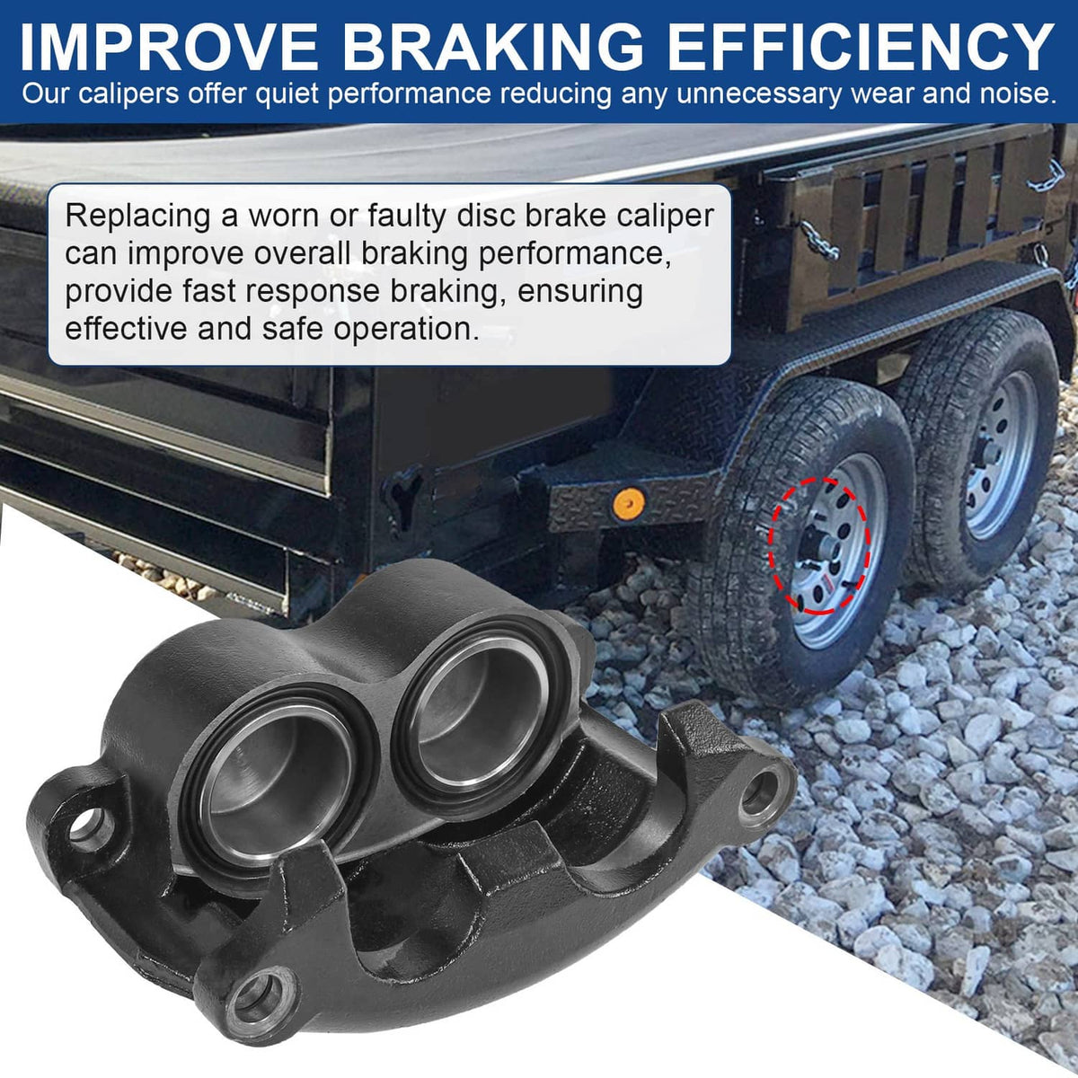 Solidspare Disc Brake Caliper for Dexter 10K & 12K Hydraulic Trailer Disc Brakes Fit Dexter
