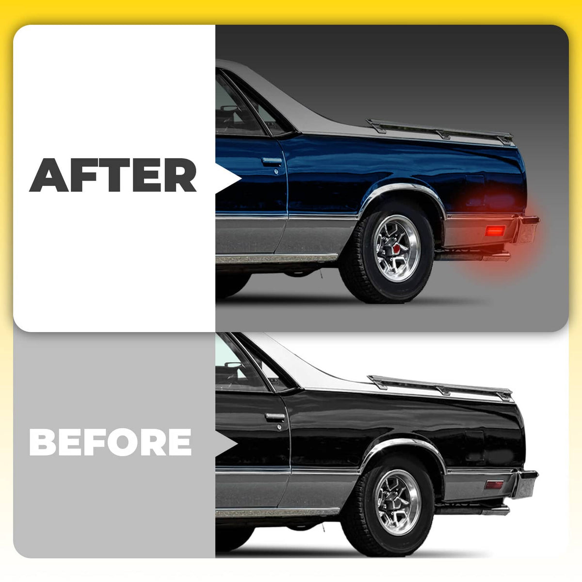 Solid Spare LED Rear Side Marker Parking Lights For El Camino & Caballero & Malibu 1978-1987