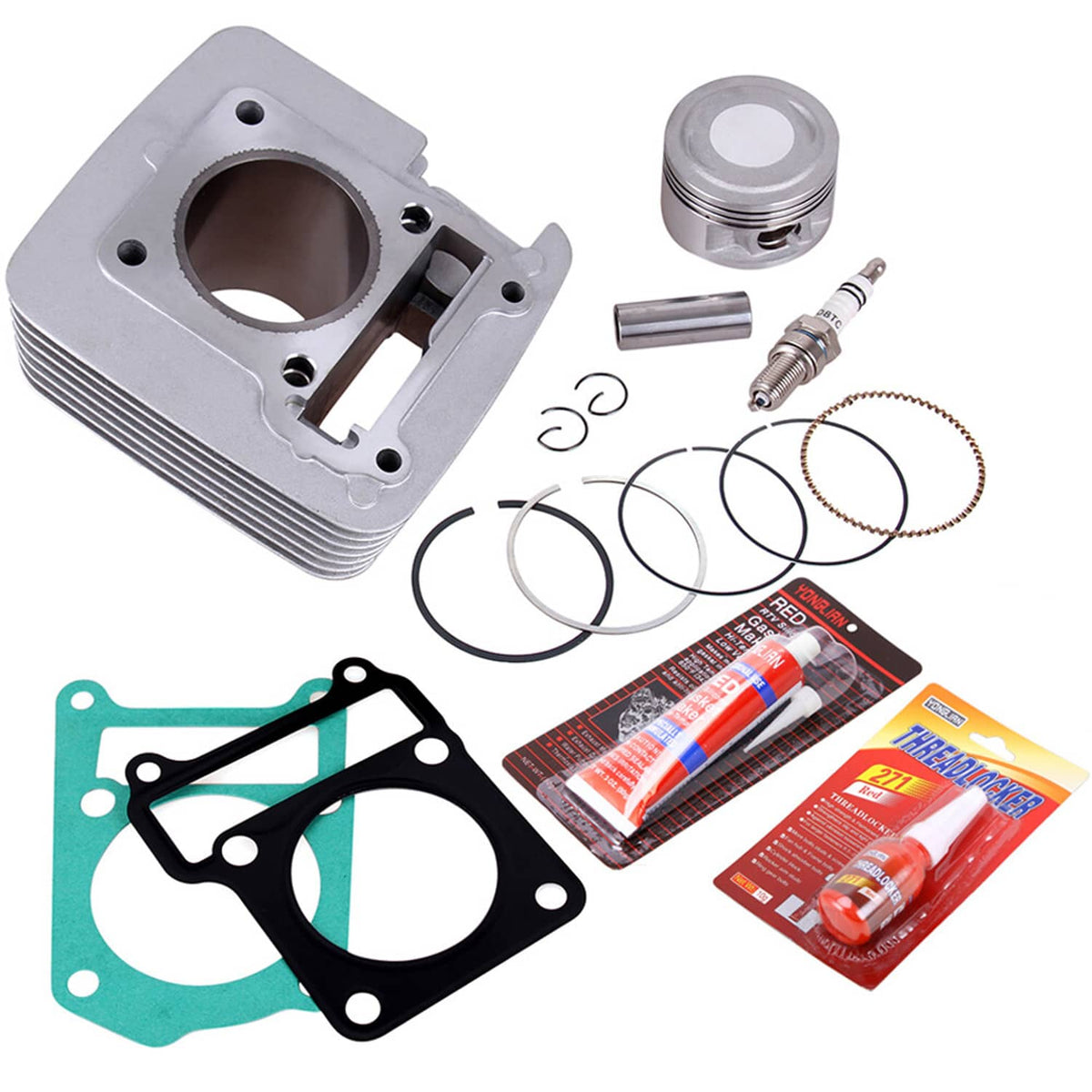 Solidspare 57mm Bore Cylinder Piston Ring Top End Kit For Yamaha TTR125 TTR125E TT-R125 US