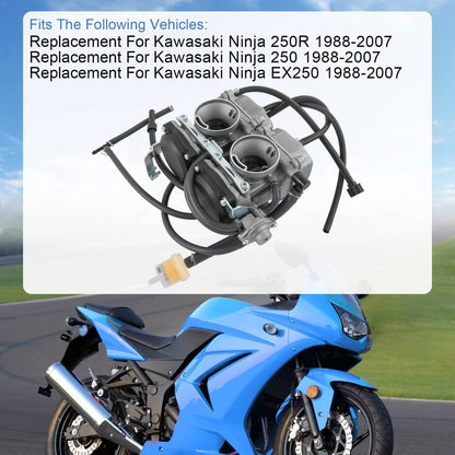 Solidspare Carburetor Carb For Kawasaki Ninja 250R 250 EX250 ZZR 250 GPX 250 GPX 400