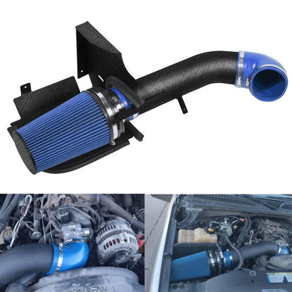 Solidspare 4" Black Cold Air Intake+Heat Shield Kit For 99-06 GMC/Chevy V8 4.8L/5.3L/6.0L