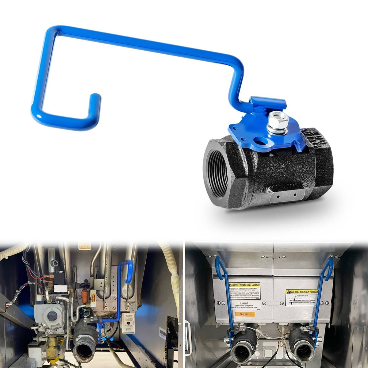 Solidspare 60131007 Ball Valve 1-1/4” Right Hand for Pitco & Magikitchen Fryers for SG14