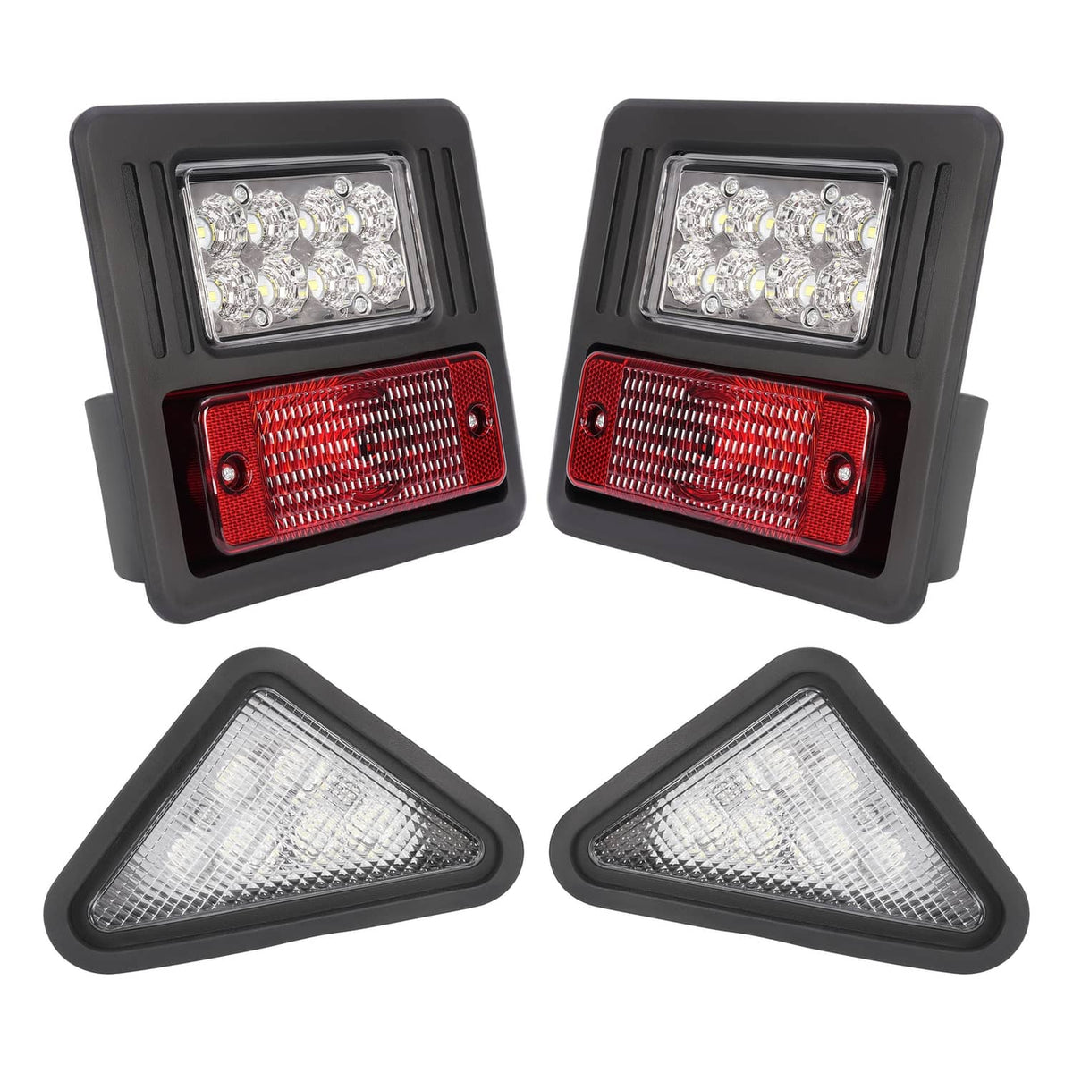 Solidspare 4x LED Headlight Tail Exterior Light Kit For Bobcat Skid Steer Loader