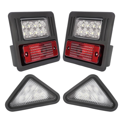 Solidspare 4x LED Headlight Tail Exterior Light Kit For Bobcat Skid Steer Loader