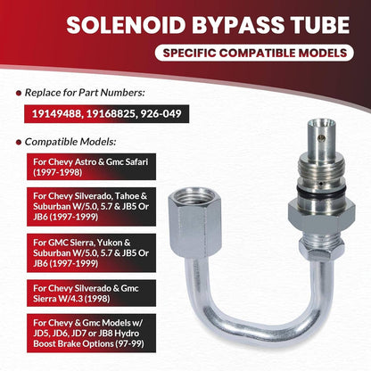 Solidspare 926-049 Power Steering Control Valve Bypass Tube for Chevy & GMC 19168825