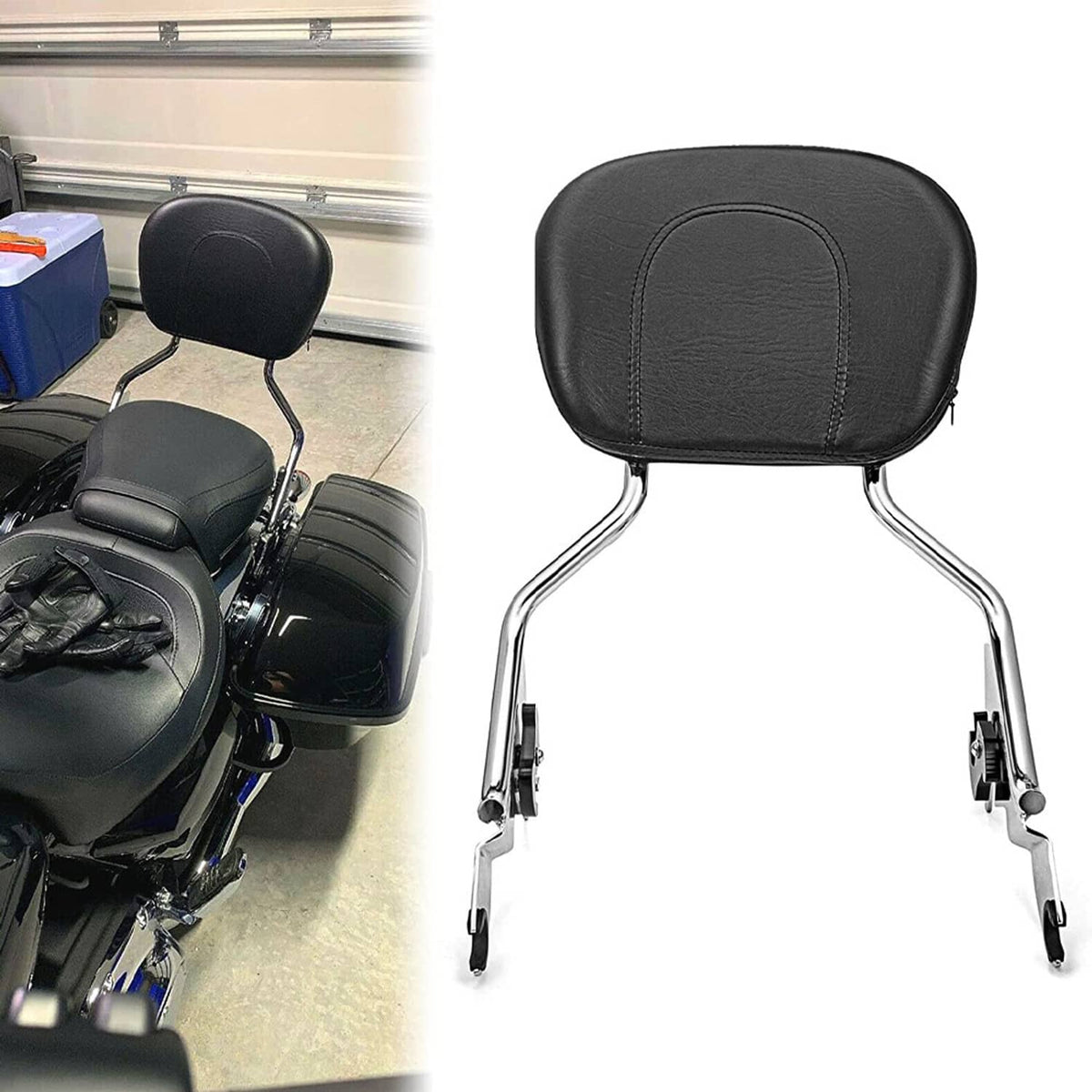 Solidspare Detachable Backrest Sissy Bar For Harley Touring Electra Glide Road King 09-25