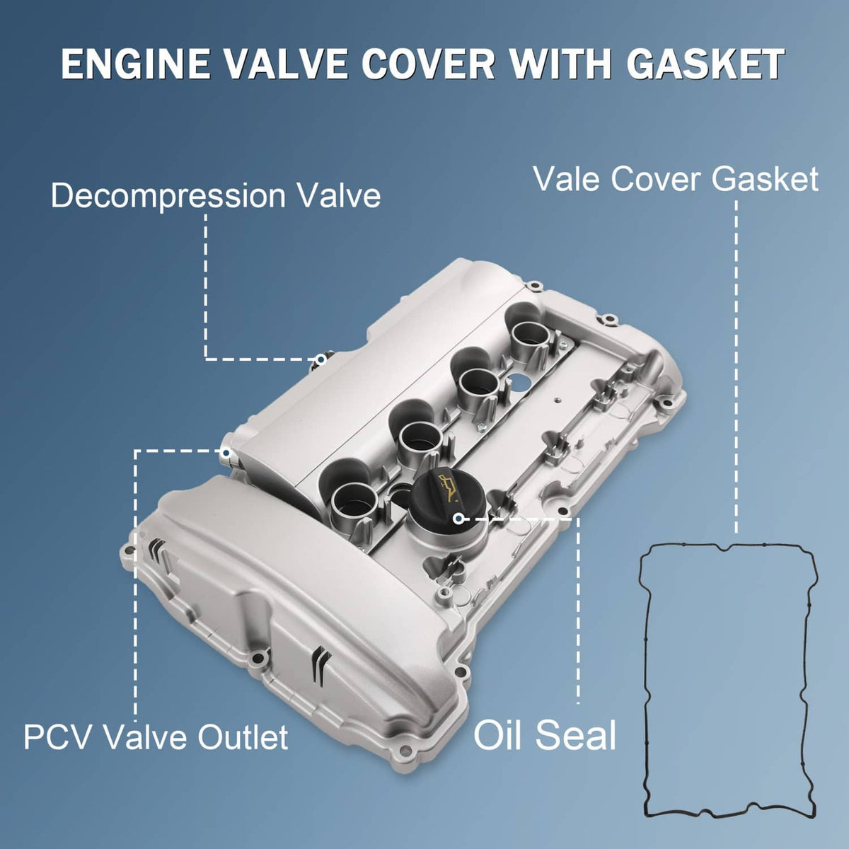Solidspare Turbo Aluminum Valve Cover W/Gasket For Mini Cooper JCW R55 R56 R59 1.6L