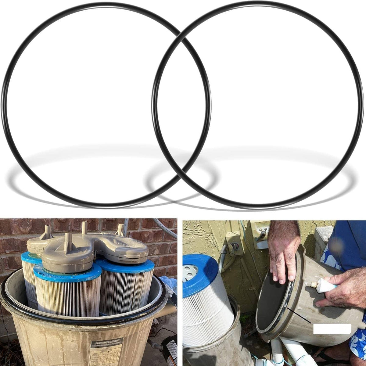 Solid Spare 2PCS CX900F O-Ring For Hayward Star-Clear Plus Cartridge Filter C751 C900 C1200
