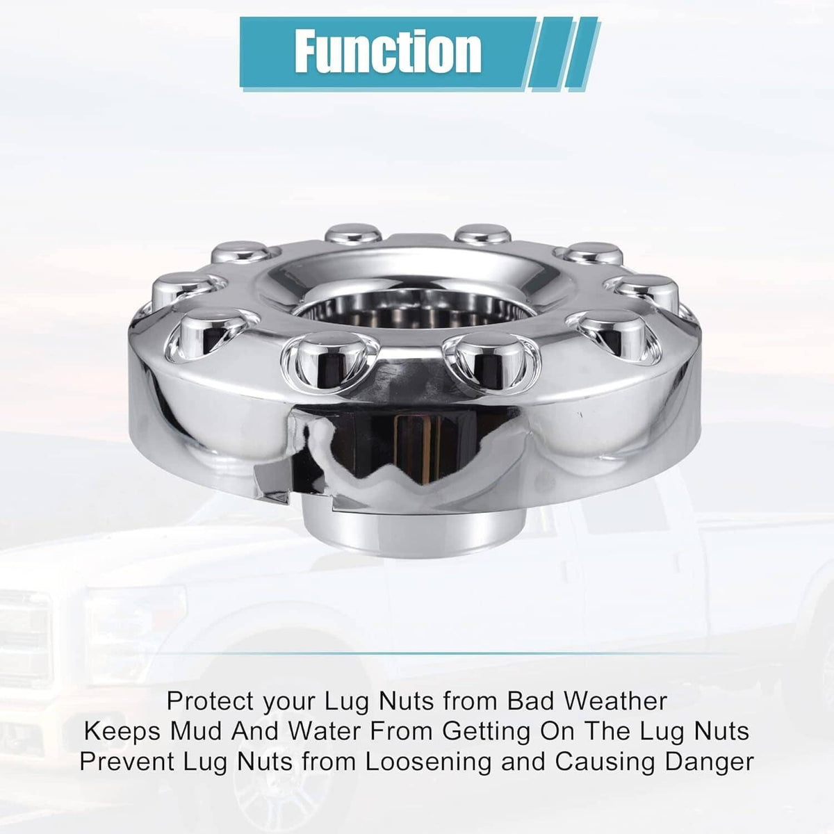 Solidspare New Wheel Center Hub Caps Dually 10 Lug For 2005-2017 Ford F450 F550 Super Duty