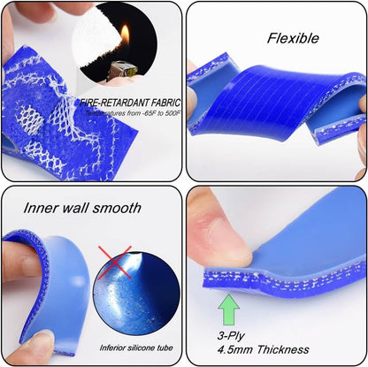 Solidspare Silicone Radiator Hose Kit Fit For 1992-2000 Honda Civic D15 D16 SOHC EG/EK Blue