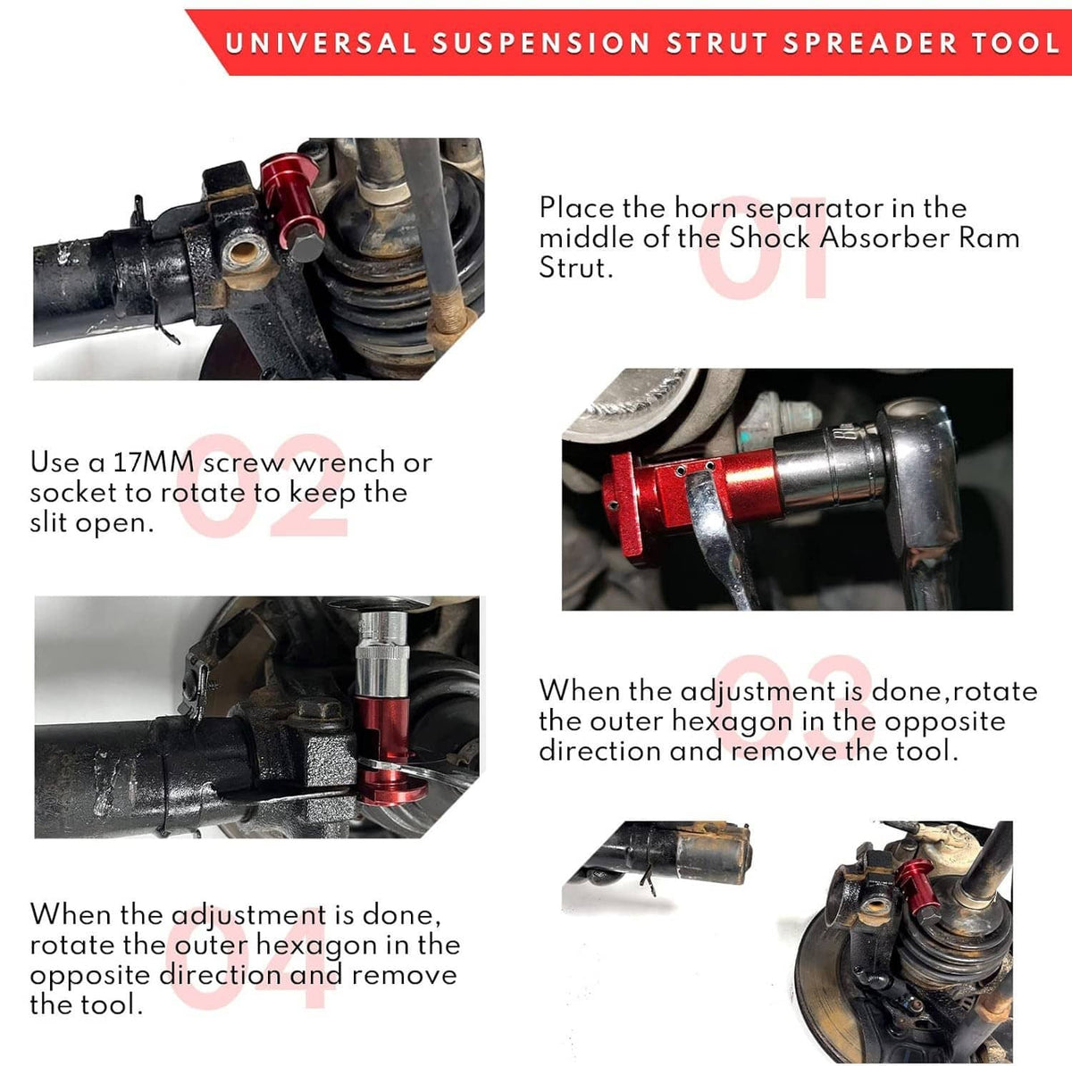 Solid Spare Universal Suspension Strut Spreader Tool Car Strut Shock Absorber Removal Tool
