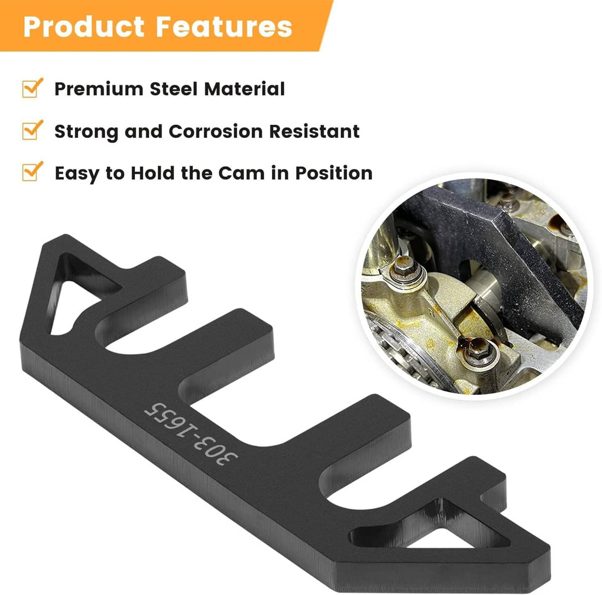 Solid Spare 303-1655 Camshaft Holding Alignment Timing Tool for Ford 3.5L Upgraded EcoBoost