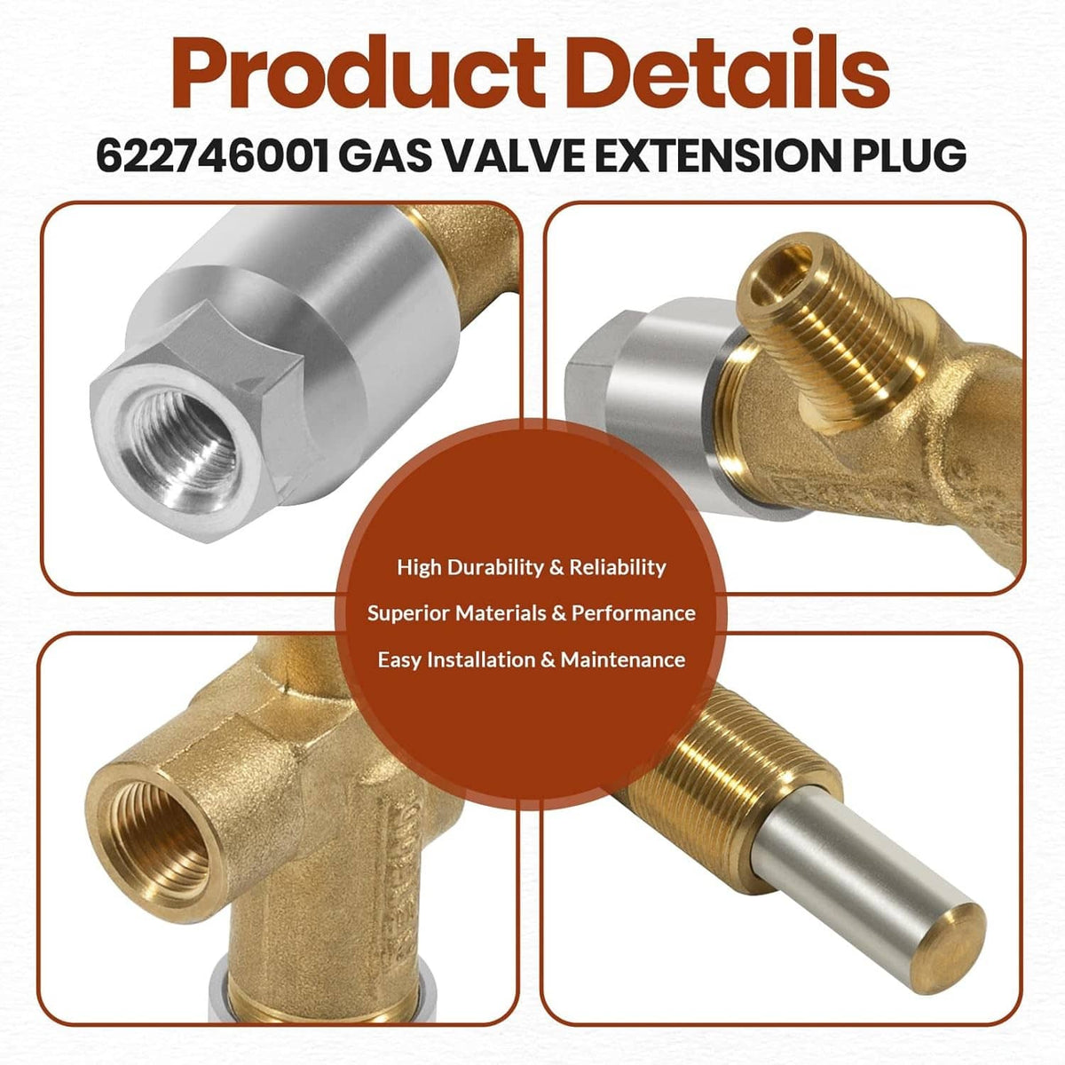 Solidspare 622746001 Gas Valve Extension Plug for Norcold 3163 N260 N300 N400 N500 Series