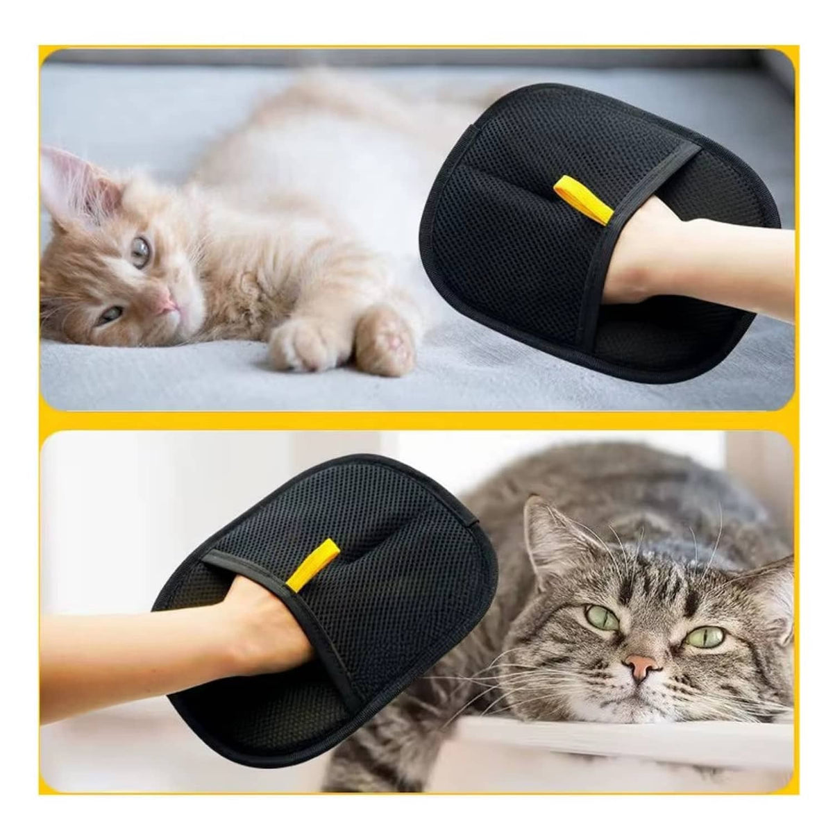 Solid Spare 2-Pack Glove Cat Grooming Gloves Cat Hair Remover 2025 New Pet Dog Hair Remover
