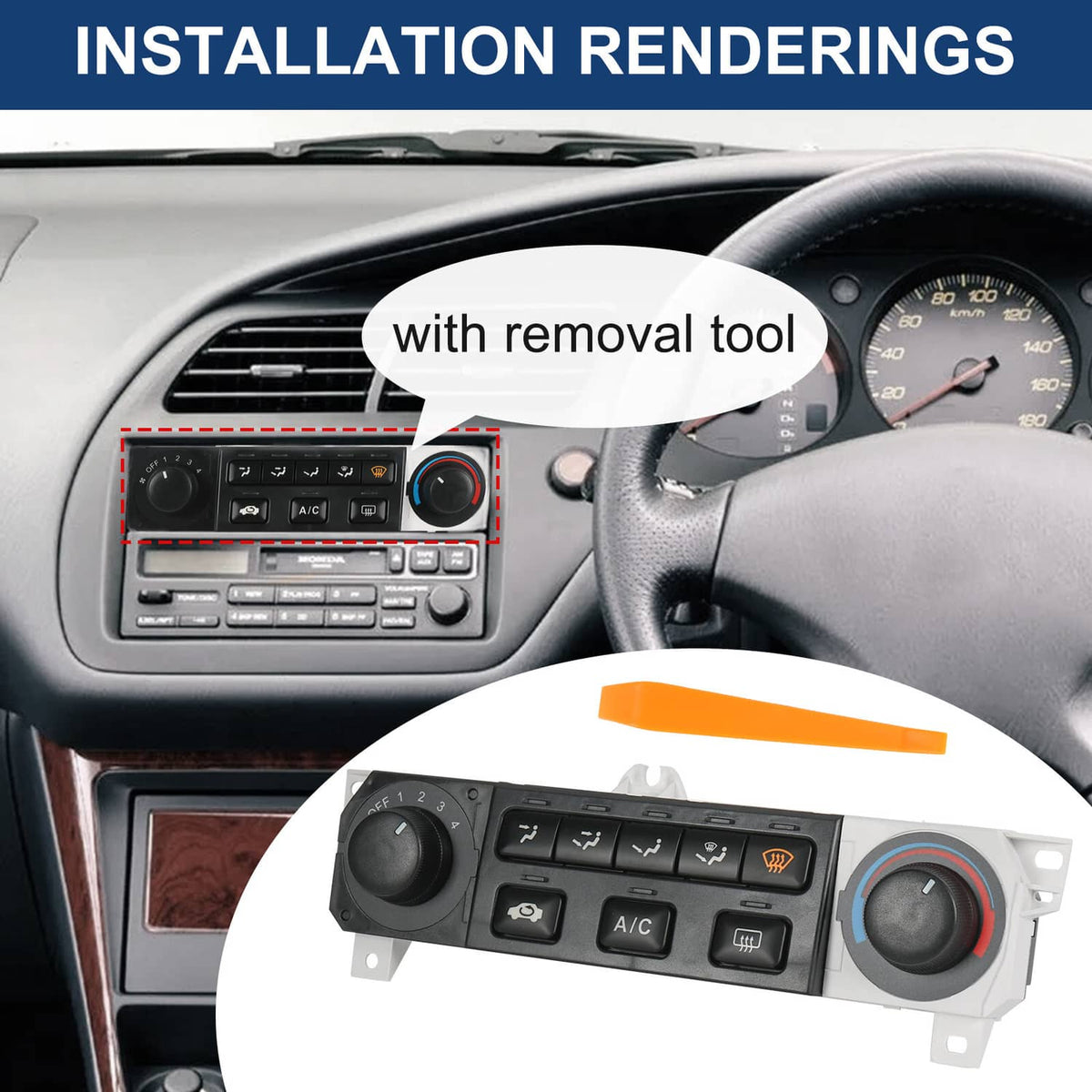 Solidspare A/C Heater Climate Control Module For 98-00 Honda Accord 1998-04 Honda Odyssey