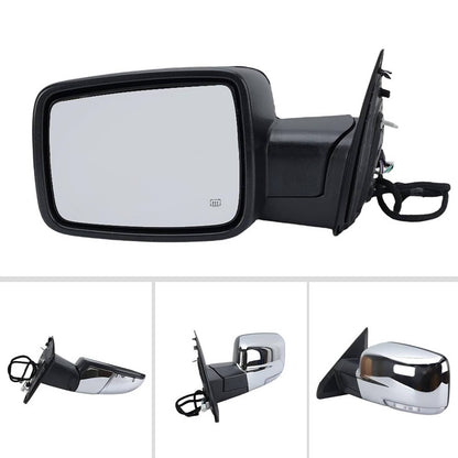 Solidspare Driver/Left Side Mirror Sliver Cover Power Folding Signal For 2013-2018 Ram 1500