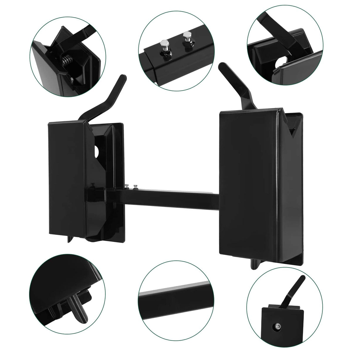 Solidspare Quick Tach Conversion Adapter Attach Adjustable For Skid Steer Loader 4000LBS