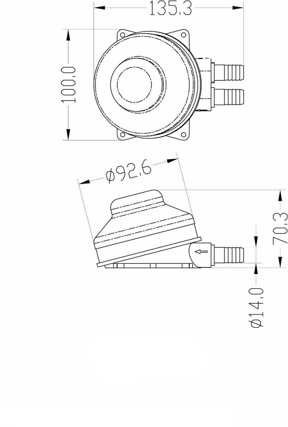 Solid Spare Whale Babyfoot self-priming water pump. Foot operated for boat / caravan galley