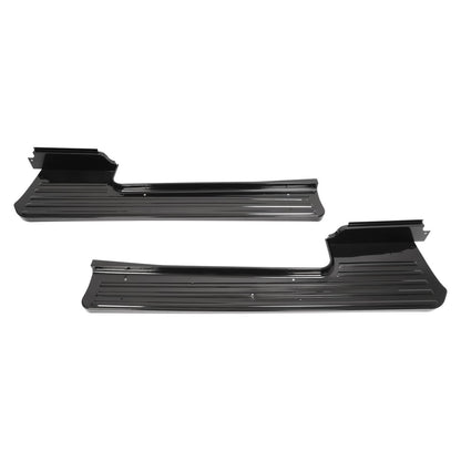 Solid Spare Black Steel Running Boards For 1953-1956 Ford F-100 F100 Pickup Truck Short Bed