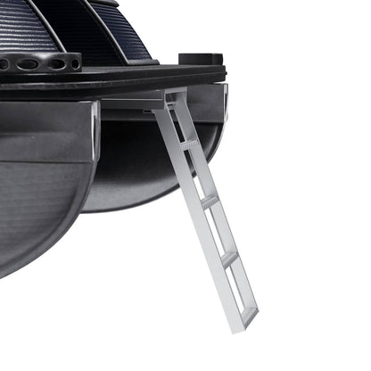 Solidspare 4 Step Pontoon Under Deck Boat Ladder Aluminum Under-Boat Mount , Silvery