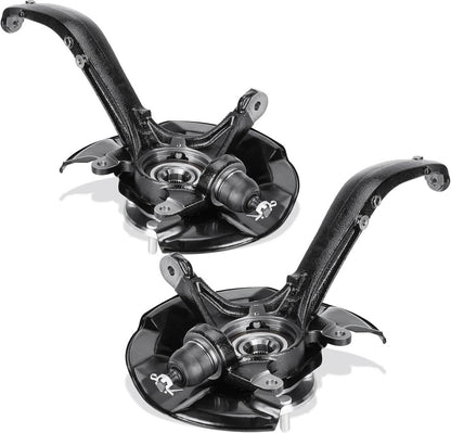 Solidspare New Front Steering Knuckles & Wheel Hub Bearings for 2009-2012 Honda Accord TSX