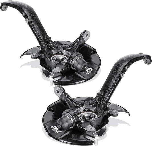 Solidspare New Front Steering Knuckles & Wheel Hub Bearings for 2009-2012 Honda Accord TSX
