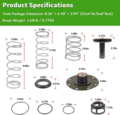 Solidspare 1-1/4"-2" Complete Repair Kit For Zurn Wilkins Backflow Preventer 975XL & 975XL2