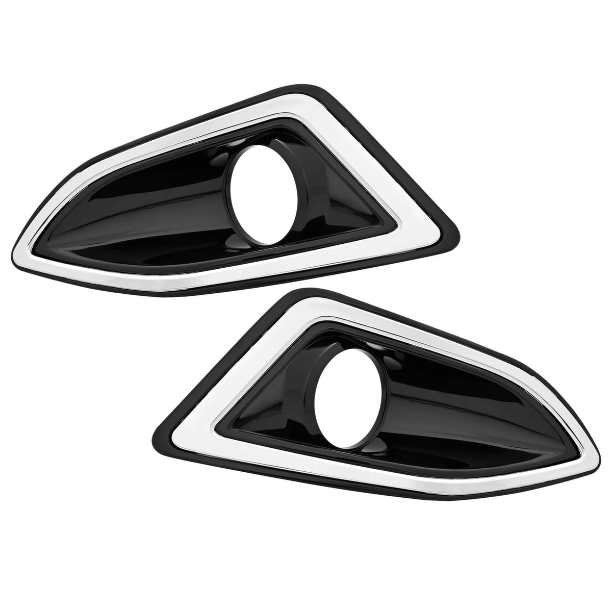 Solid Spare Fog Light Trim Bezel Cover Left & Right Pair For Ford Edge 2015 2016 2017 2018