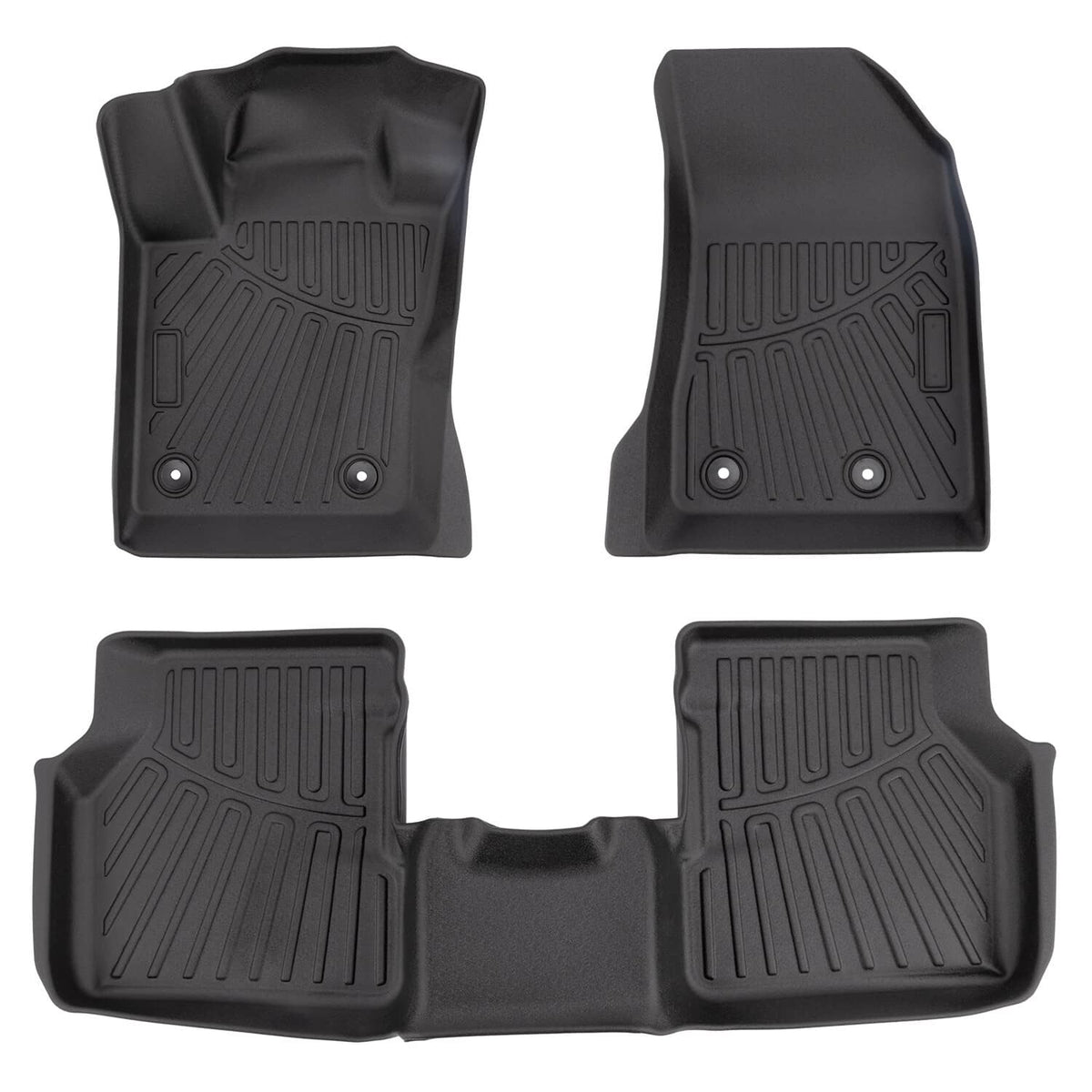 Solidspare Floor Mats Custom for 2017-2025 Jeep Compass All Weather TPE 1st+2nd Row Liners