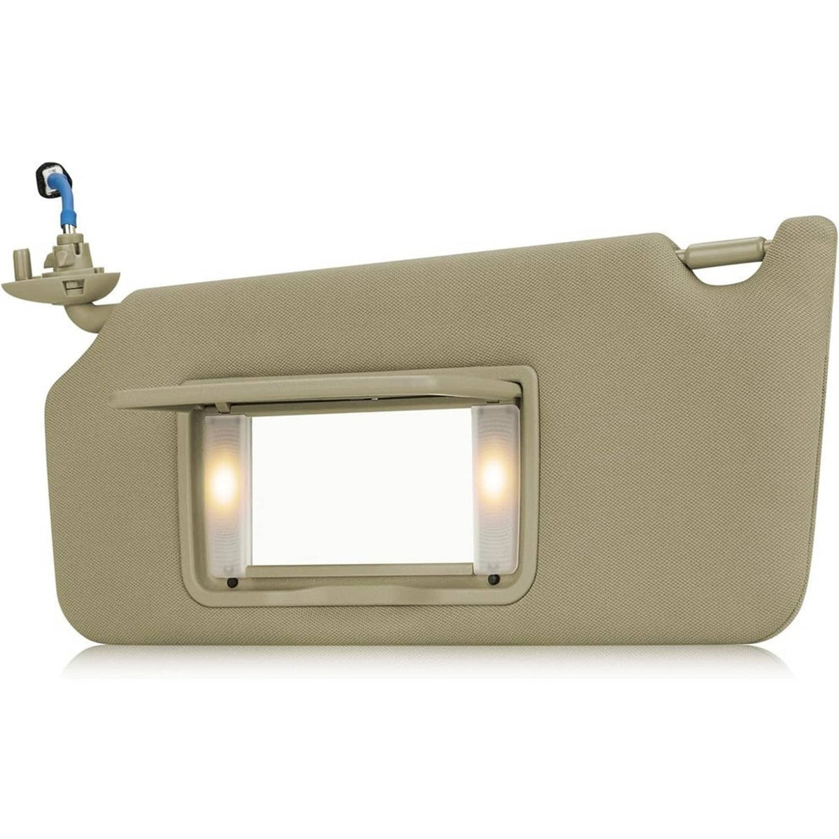 Solidspare Beige/Tan Left Driver Side Sun Visor w/Light & Mirror For Honda Accord 2008-2017
