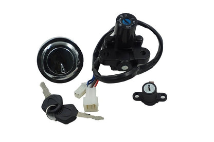 Solidspare Ignition Switch Fuel Gas Cap Cover Seat Lock Key for Yamaha XVS950 V Star 950