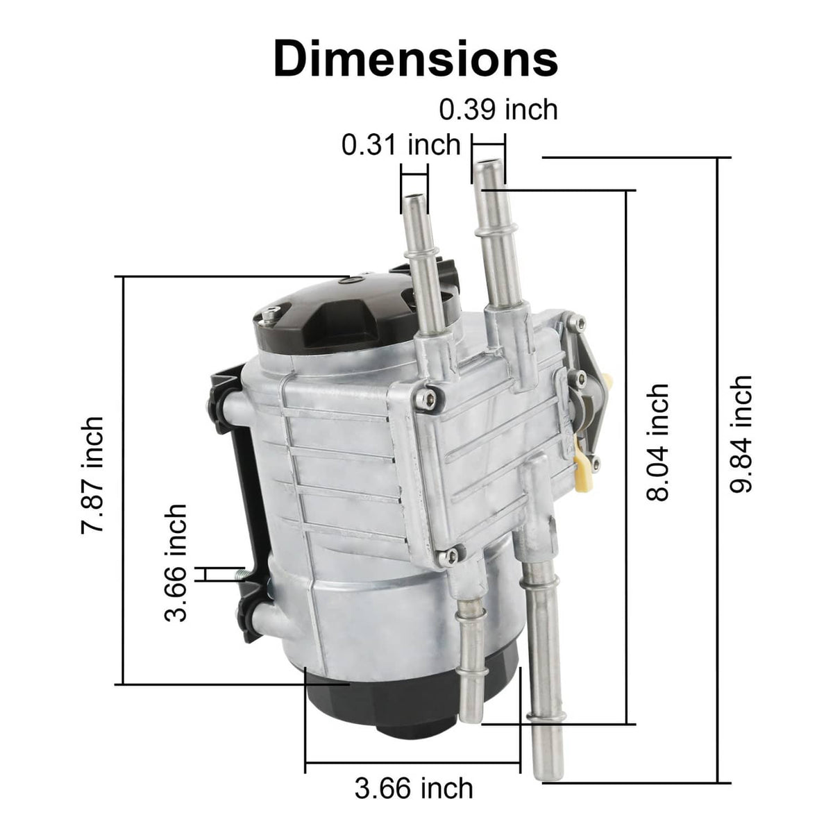 Solidspare In-Line Diesel Fuel Pump W/ Filter for Ford F-250 F-350 F-450 Super Duty 08-2010