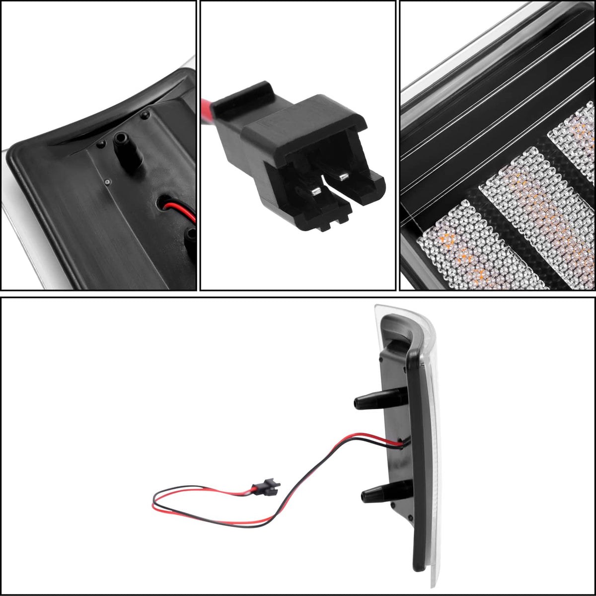 Solid Spare For Chevy C/K 1500 2500 3500 94-98 LED Sequential Corner Side Marker Lights Set