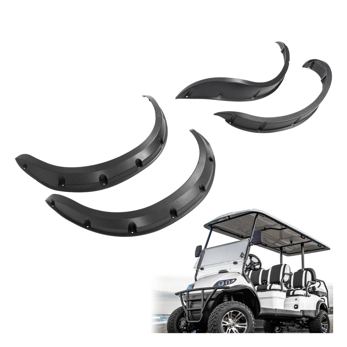 Solidspare Fender Flare For Icon i20L i40L Elite Advanced EV 2 or 4 or 6 Seat Golf Cart