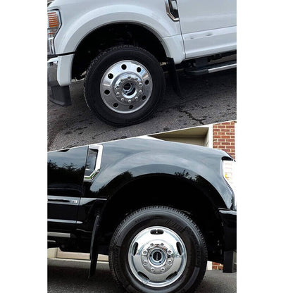 Solidspare 2Pcs Wheel Center Hub Caps Dually 10 Lug For 2005-2017 Ford F450 F550 Super Duty