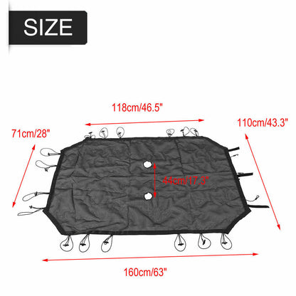 Sun Shade Bimini Bikini Top Shield for 4 Door 4Dr Jeep Wrangler JK JKU Unlimited