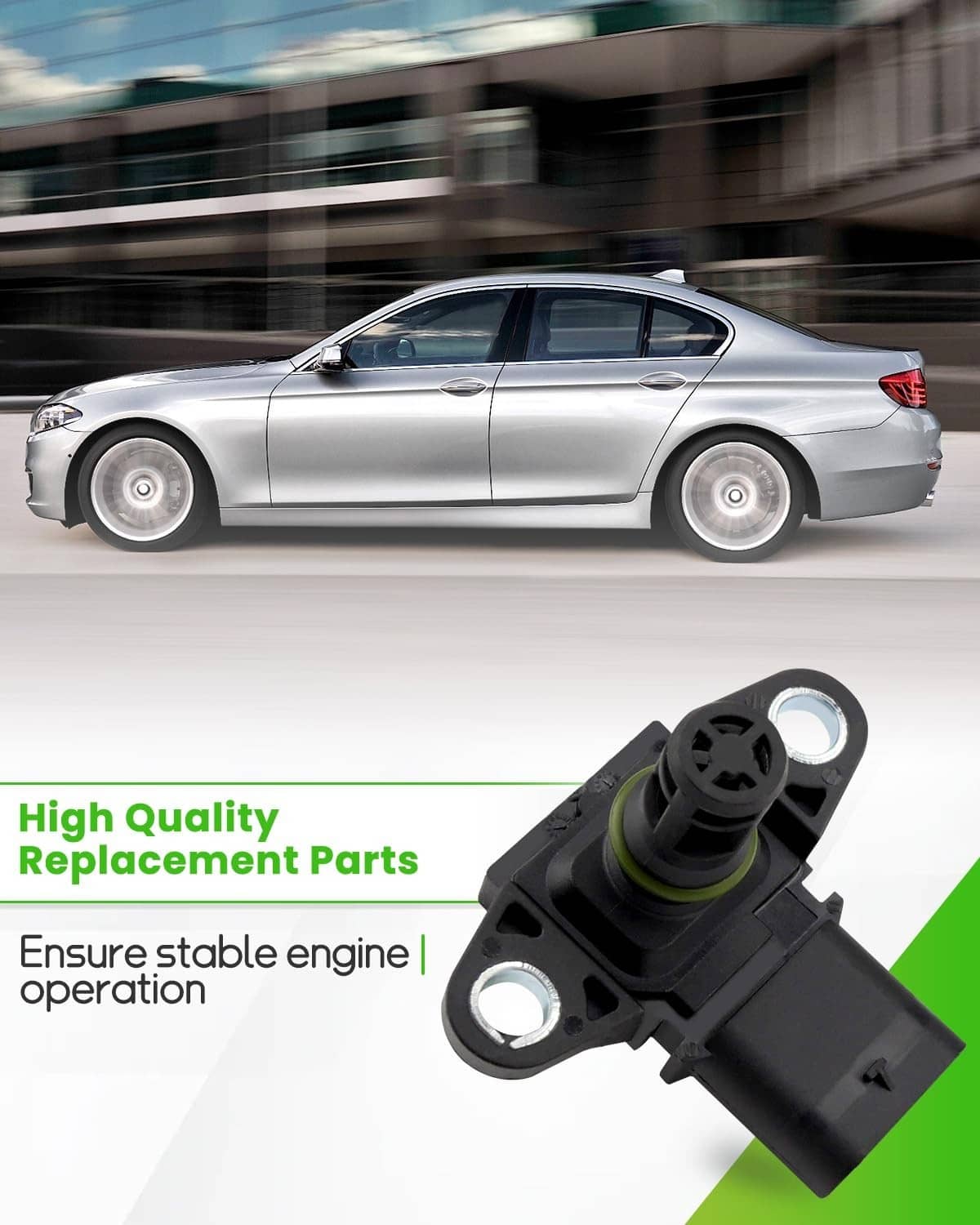 Solid Spare MAP Manifold Absolute Pressure Sensor 13627599042 For BMW X5 X6 640i 650i 750i