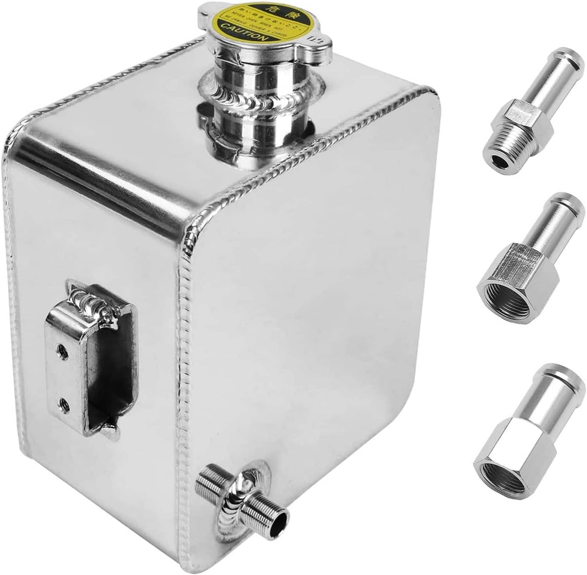 Solidspare Universal Car 2.5L Aluminum Water Coolant Radiator Overflow Recovery Tank Bottle