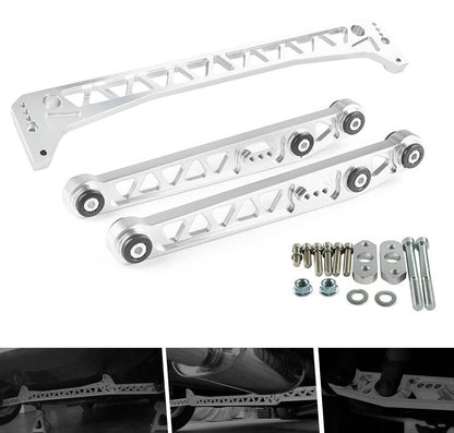 Solidspare Rear Suspension Lower Control Arm + Subframe Brace Kit For 96-00 Honda Civic EK