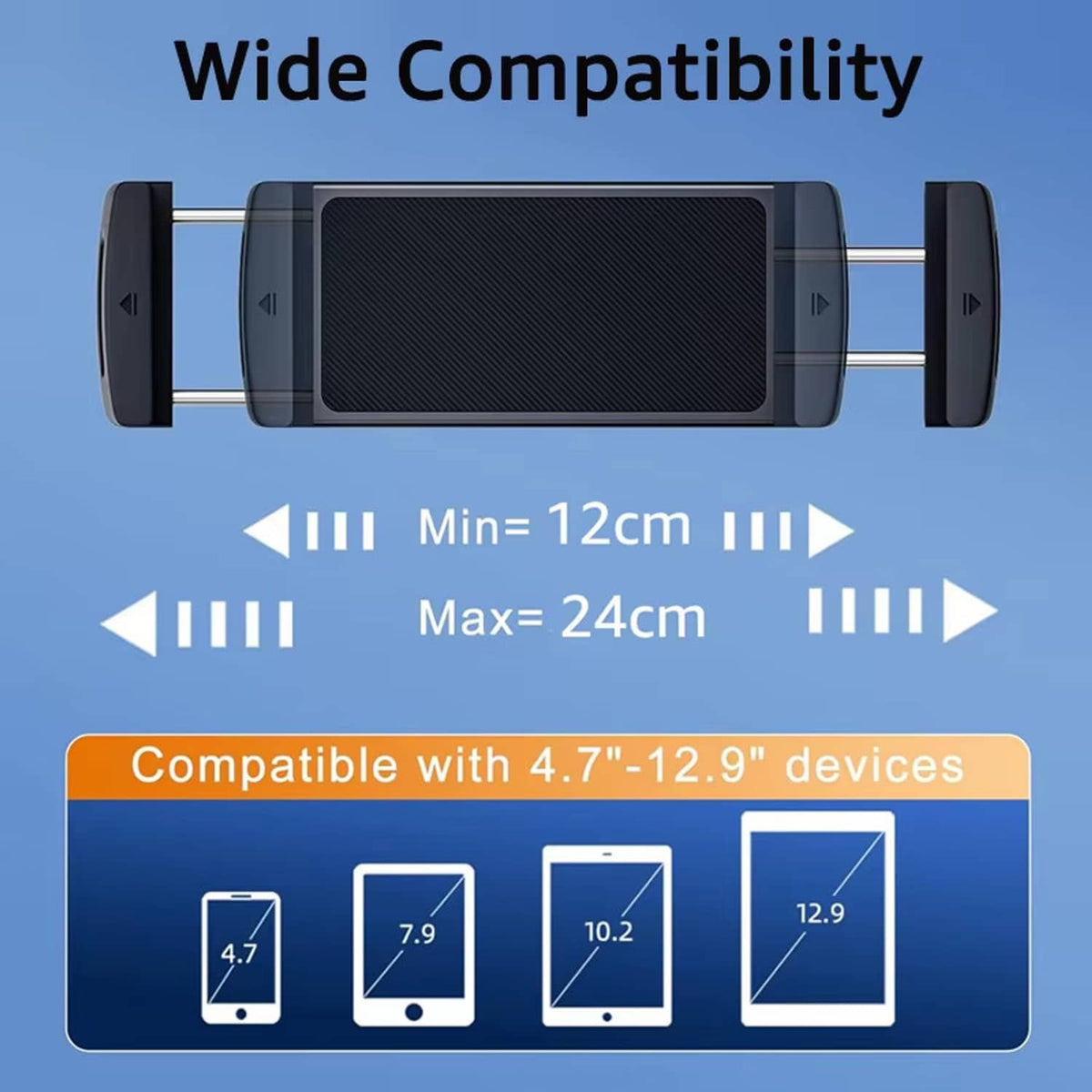 Solid Spare Car Phone Tablet Holder Suction Cup Windshield Dashboard Mount for iPhone iPad