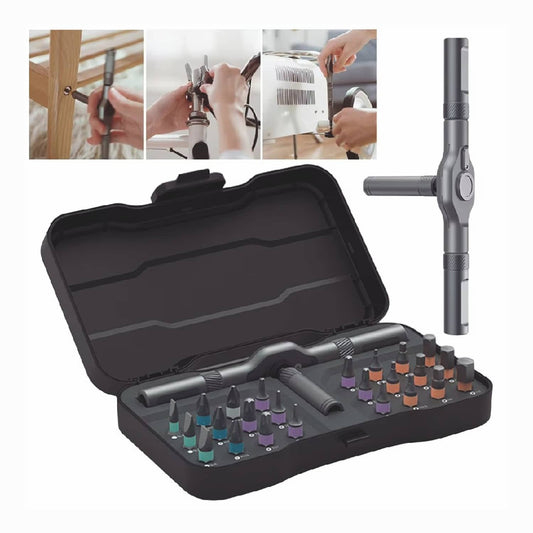 Solid Spare 24 In 1 Magnetic Ratcheting Screwdriver Set, Professional Precision Screwdriver