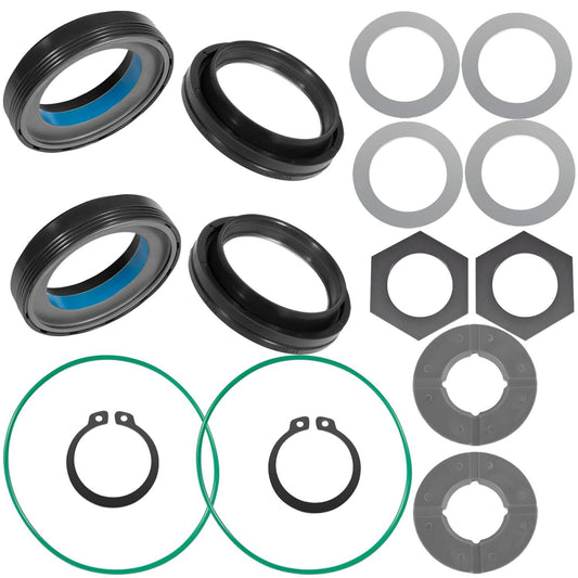 Solid Spare Front Axle Knuckle Tube Seal Kit & Thrust Washer Snap Ring for Ford F250 F350